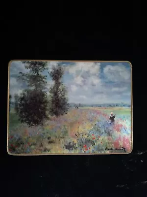 Buy Royal Staffordshire Claude Monet Meadow Scene Porcelain Square Plate • 14£