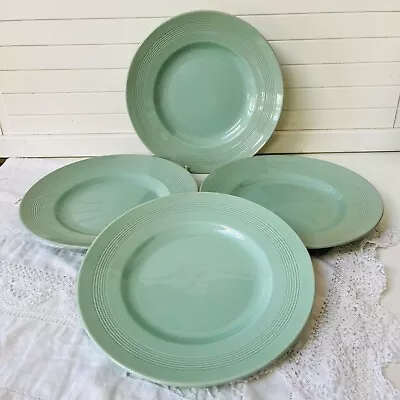 Buy Vintage Wood's Ware Beryl Green Dinner Plates X 4 . Large 25cm / 10  Utility. • 20£