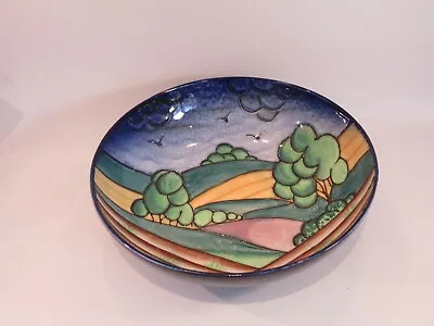 Buy Rare Carlton Ware Tube Lined 'tree & Fields' Pattern No.4138 Footed Bowl C.1937 • 185£