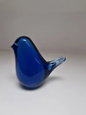 Buy Vintage Blue Wedgwood Bird Glass Paperweight • 10£