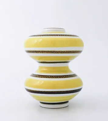 Buy Stig Lindberg Pottery - Yellow Vase Faience Gustavsberg Studio Mid 20th Century • 479.45£