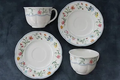 Buy 2 Villeroy & Boch Mariposa Tea Or Coffee Cups And Saucers, Bone China • 13.99£