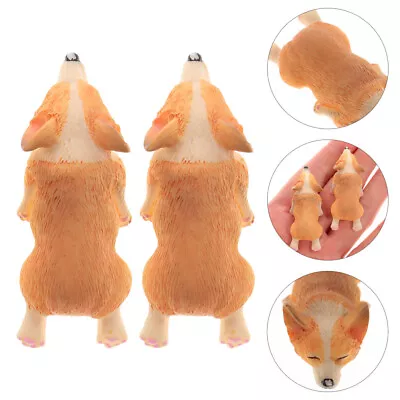 Buy  2 Pcs Ornaments Resin Corgi Collectible Figurines Dog Small Adorn • 10.49£