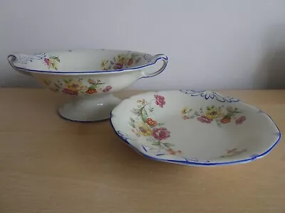 Buy Vintage Maling Pottery Pedestal Bowl & Dish 1930’s • 8.49£