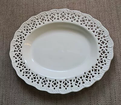 Buy Royal Creamware Pierced Ceramic Decorative Oval Plate • 3£