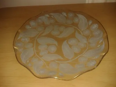 Buy Vintage Chance Glass Plate Bowl. Leaf Design. (C6) • 4.99£