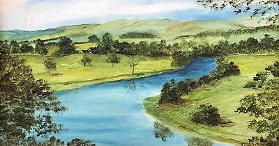Buy 'Ruskin's View' Signed Oil Painting On Copper Kirkby Lonsdale Cumbria Landscape • 35£