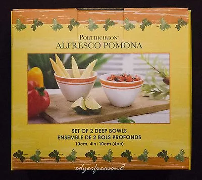 Buy Portmeirion Pomona Alfresco Set Of 2 Deep Dip Bowls • 6.50£