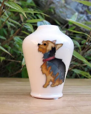 Buy Moorcroft Yorkshire Terrier  Miniature Dog Vase 572/2 First Quality RRP £124 • 65£