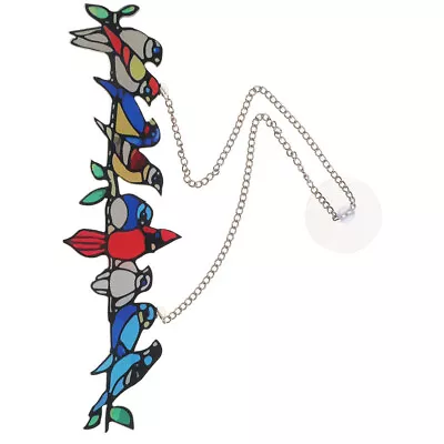 Buy Bird Stained Glass Window Ornament For Home Decor • 8.58£