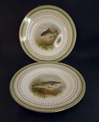 Buy PAIR Of Vintage Ridgways Venetian Decorative Fish Plates 9  / 23cm • 35£