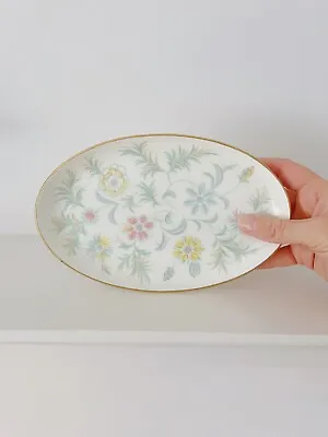 Buy Vintage Minton Vanessa Bone China Oval Plate / Trinket Dish / Tray • 5.10£