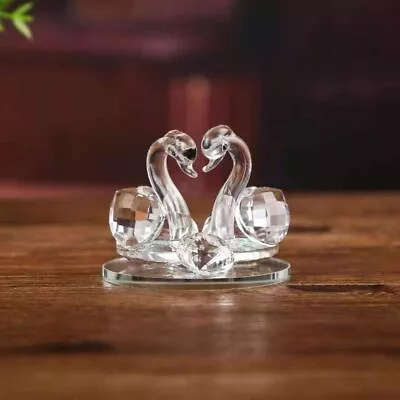 Buy Crystal Home Decoration And Accessories Swan Beautiful Glass Ornaments  Home • 8.51£