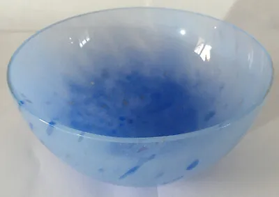 Buy Beautiful Caithness Glass Bowl Blue Vintage Handblown Glass • 25£