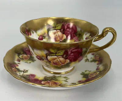 Buy New Chelsea Staffs Golden Rose  Cup & Saucer Bone China England 💐 • 48.30£