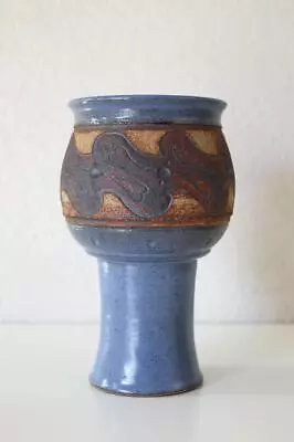Buy Stunning Mid Century Modernist Pedestal Art Pottery Vase • 118.59£