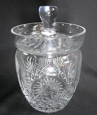 Buy Lovely Quality Vintage English Hand Cut Crystal Glass Biscuit Barrel / Jar • 17.97£
