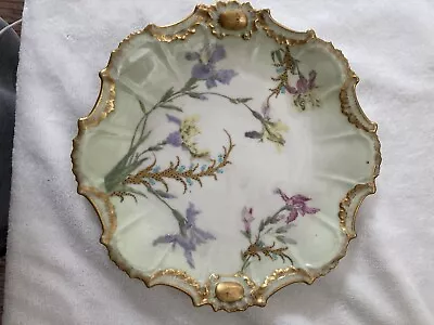 Buy Antique Limoges Hand Painted Plate With Gold Highlights • 23.98£