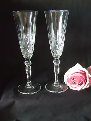 Buy 2 X  Crystal Champagne Flutes Glasses Prosecco Cava Cocktails   (CF4) • 6.99£
