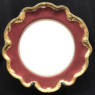 Buy Coalport Athlone Marone Sheffield Dessert Plate (Red, White, Gold) - 9.25  • 96.41£