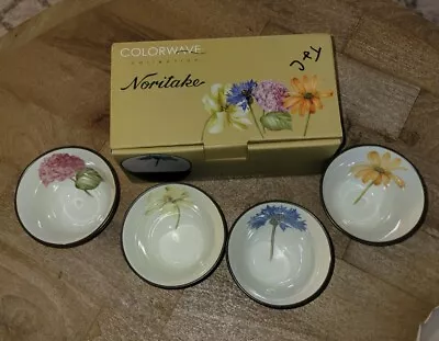 Buy Noritake Colorwave Stoneware Chocolate Floral Mini Bowls Set Of 4 NEW IN BOX • 37.94£