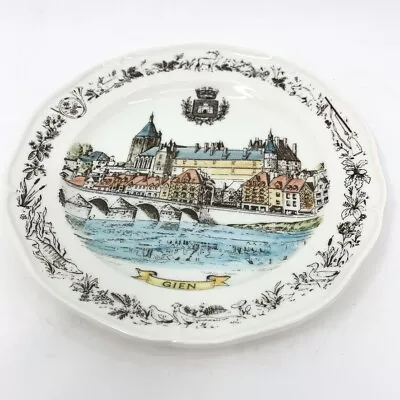 Buy Peint Main Gien France Chateau De Gien Castle Loire River Bridge Souvenir Plate  • 31.67£