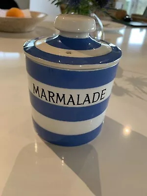 Buy Very Rare T G Green Marmalade Cornishware Pot & Cover Black Shield. Blue & White • 52£