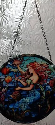 Buy Colourful Mermaid Stained Glass Effect Sun Catcher   *small Fault Reduced Price* • 2£