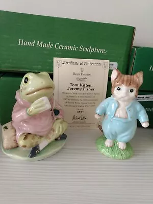 Buy Beswick Beatrix Potter Limited Edition Gold 1998  Jeremy Fisher And Tom Kitten  • 45£