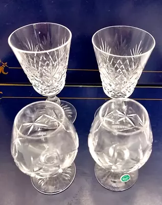 Buy Stuart Crystal Cut Glass 2 Sherry 2 Liqueur Glasses • 12.99£