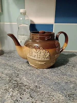 Buy Royal Doulton Lambeth Antique Teapot  Hunting Scene • 35£