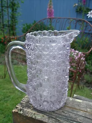 Buy Antique Pressed Glass Hobnail Glass Jug By George Davidson • 20£