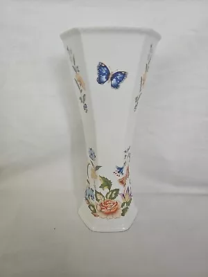 Buy Aynsley Fine Bone China Cottage Garden Pattern 9'' Hexagonal Vase • 15£