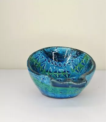 Buy Rare Bitossi, Rimini Blue, 1960s, Collectors Piece Small Oval Bowl VGC • 55£