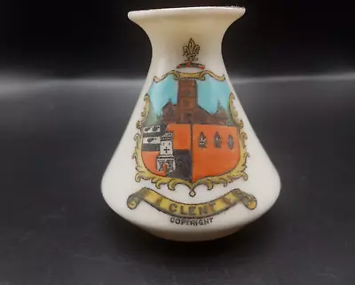 Buy Crested China - CLENT Crest - Tapered Vase - Carlton China. • 7£