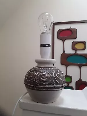 Buy Vintage Lamp Mid Century Retro Abstract Brutalist Pottery MCM  • 22£