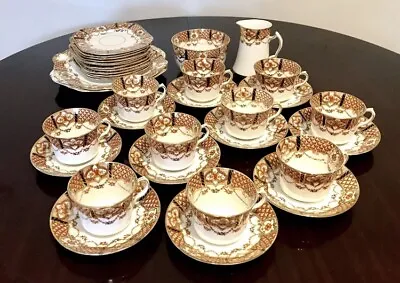 Buy Vintage Roslyn Bone China Made In England Tea Set & Plates (36 Pieces) • 345£