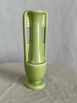 Buy Vintage Shawnee Pottery Art Deco Bud Vase 1178 Green USA Mcm Avocado • 16.11£