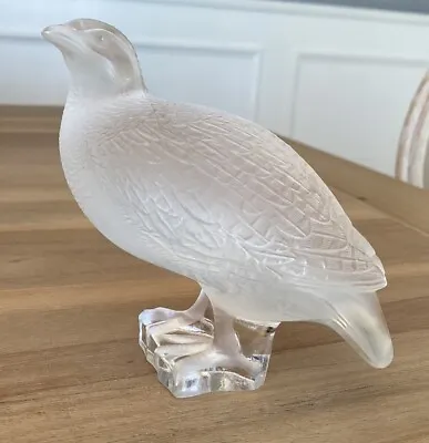 Buy Lalique France - Pedrix Inquiete Partridge Quail - Figurine - Frosted Crystal • 120.09£