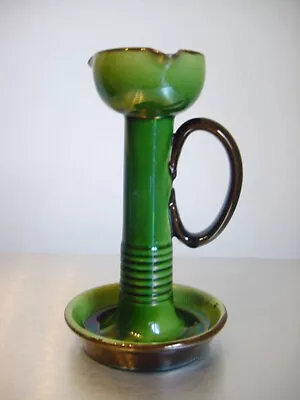 Buy Vintage Pottery Candle Holder  WATCOMBE CANDLESTICK  Rare Green Colour 7 ½” Deco • 9.99£