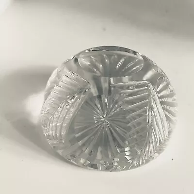Buy Vintage Edinburgh Crystal Art Glass Paperweight Clear Multi Faceted Leaf Clear • 9.24£