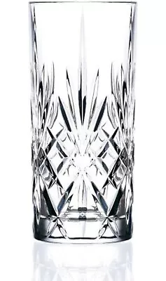 Buy RCR Crystal Melodia Hi-Ball Cocktail Water Tumblers Glasses, 350 Ml, Set Of 6 • 15.99£