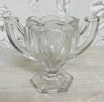 Buy Vtg Mini Glass Trophy  Vase Bowl Trinket Dish Wade Chippendale Style Clear • 8.89£