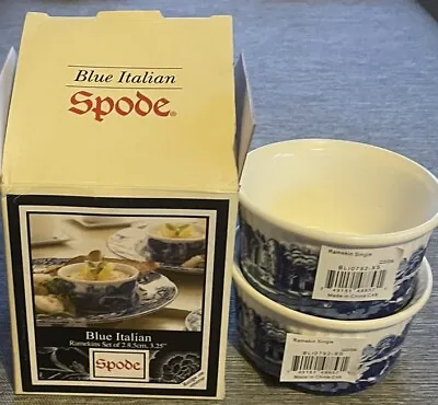 Buy Spode Blue Italian Ramekins 8.5cm Set Of 2 New In Original Box👍👍👍 • 14.99£