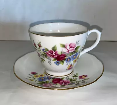 Buy Vintage Duchess Fine Bone China Tea Cup And Saucer Purple Floral Made In England • 24£