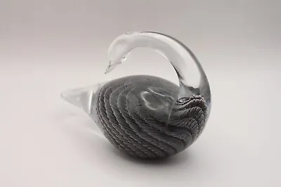 Buy Swedish Art Glass Bird - SIGNED FM Konstglas / Marcolin Fumato Glass Swan • 20£