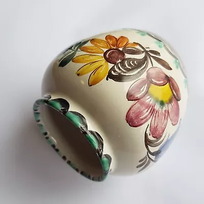 Buy Ceramic Vase Gmundner Keramik Austria Hand Painted Flowers 10cm Retro Vintage • 20.45£