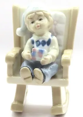 Buy Little Boy In A Rocking Chair Figurine 10 CM - Christmas Gift Holiday Ornament • 13.25£