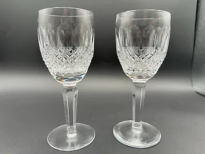 Buy RARE Pair Of WATERFORD CRYSTAL Colleen Tall Stem (Cut) Claret Wine Glasses, MINT • 160.27£