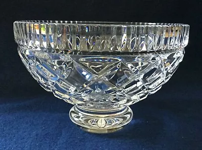 Buy Vtg Clear Cut CRYSTAL Glass • 6” FOOTED BOWL • Vertical Cuts Around Rim • MINT! • 23.67£